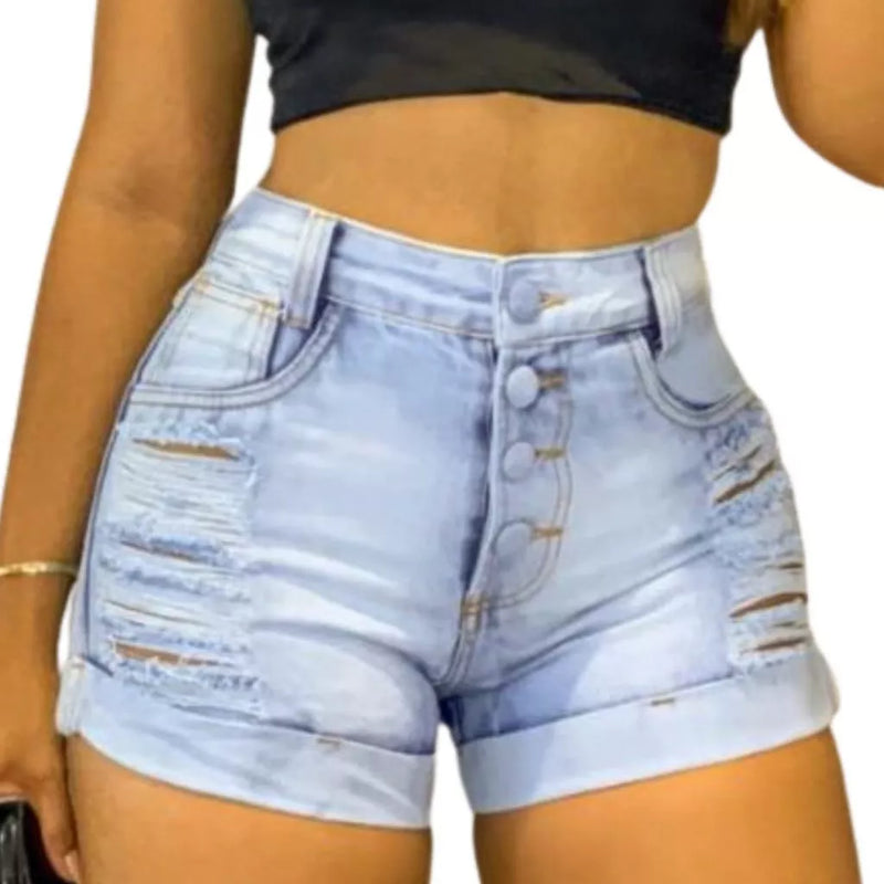 Short Jeans Feminino Cintura Alta Short Levanta Bumbum Tendência da  Moda Envio Imediato Oferta Imperdível!