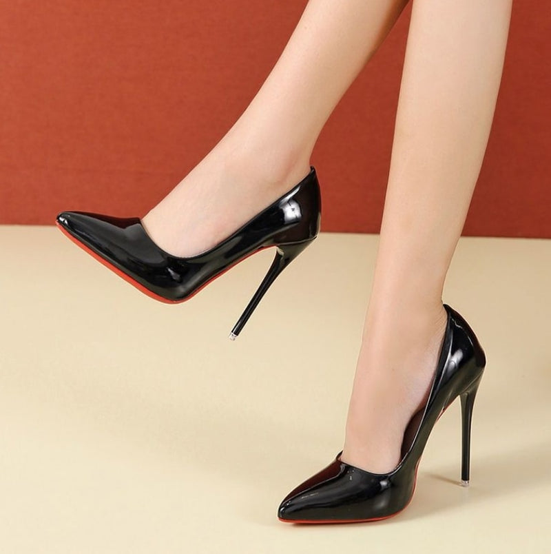 moda sapatos de salto alto plus size mulher 12cm fino stiletto banquete.