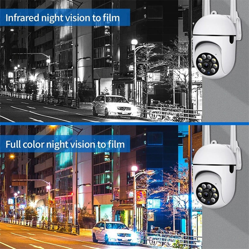 Câmera de Vigilância de Segurança Sem Fio Ao Ar Livre, Rastreamento Humano AI, Áudio Bidirecional, Night Color Cam, Wi-Fi IP, 2MP, 3MP