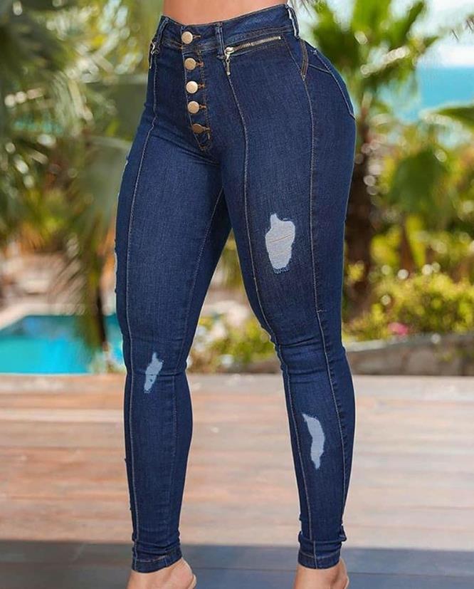 Calça Jeans Azul Moda Primavera 2023